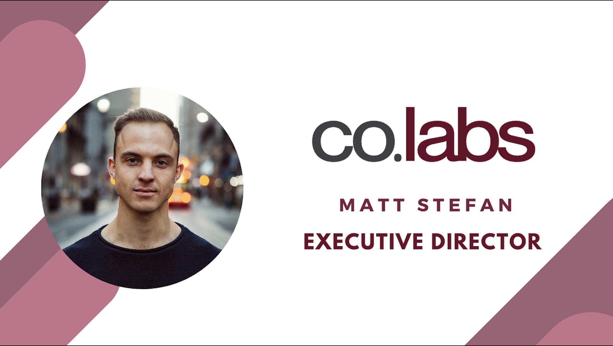 Co.Labs Announces New Executive Director Matt Stefan